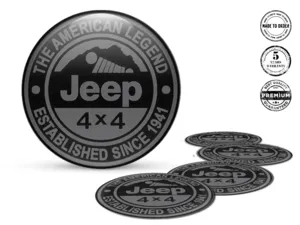 Jeep Decalcomania Ruota Marca Etichette Cupola Pregiate